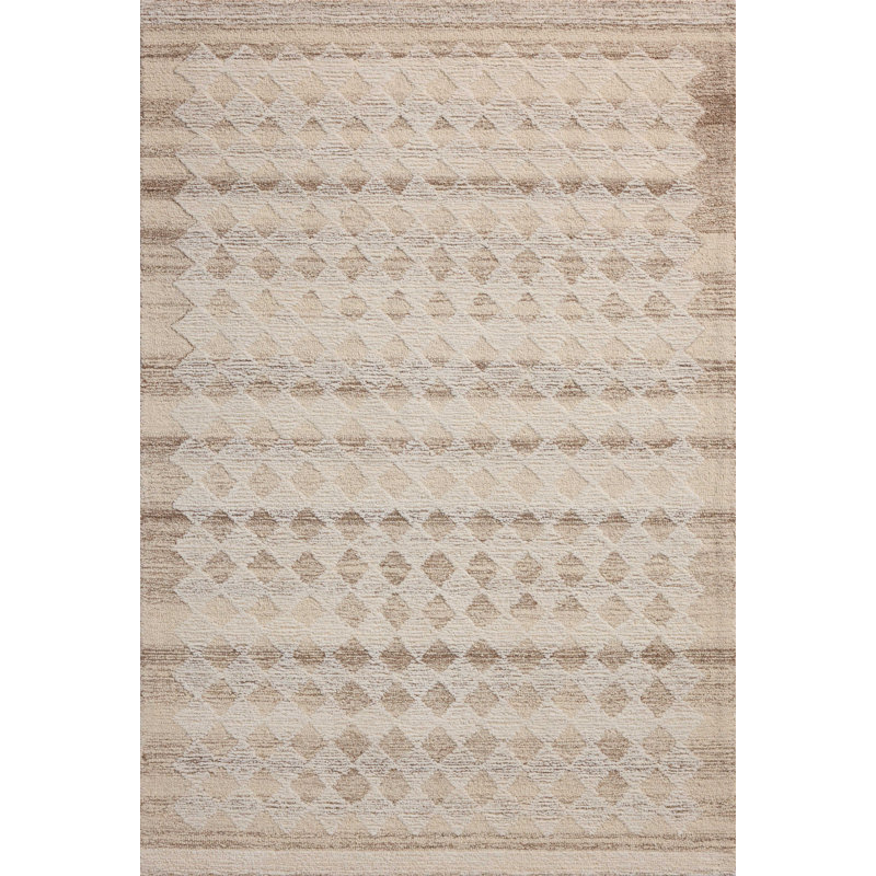 Tapis naturel / ivoire Magnolia Home par Joanna Gaines x Loloi Rae, Rectangle 5 pi x 7 pi 6 po