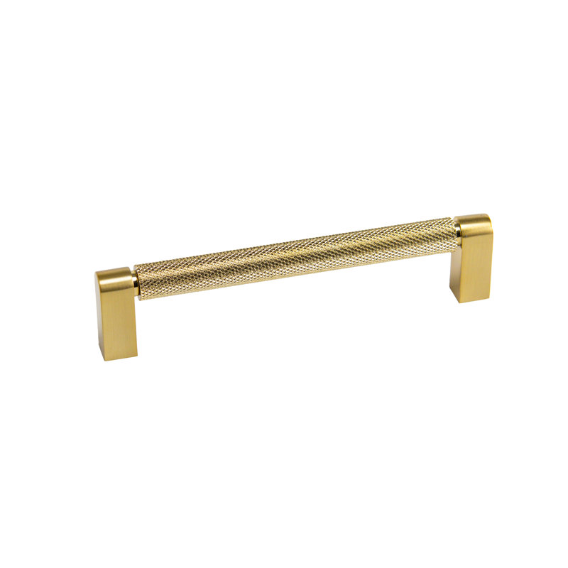 Zenith Knurled Bar Pulls (Set Of 2), 5.06", Brass