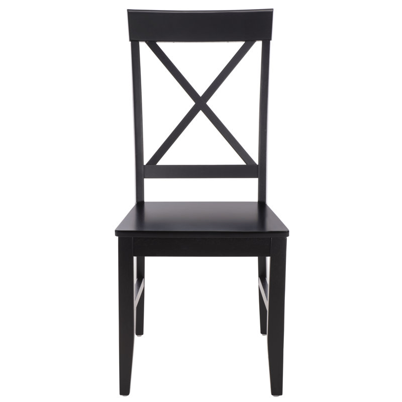 Chaise d'appoint à dossier en X Cierra, Noir, noir, noir, noir