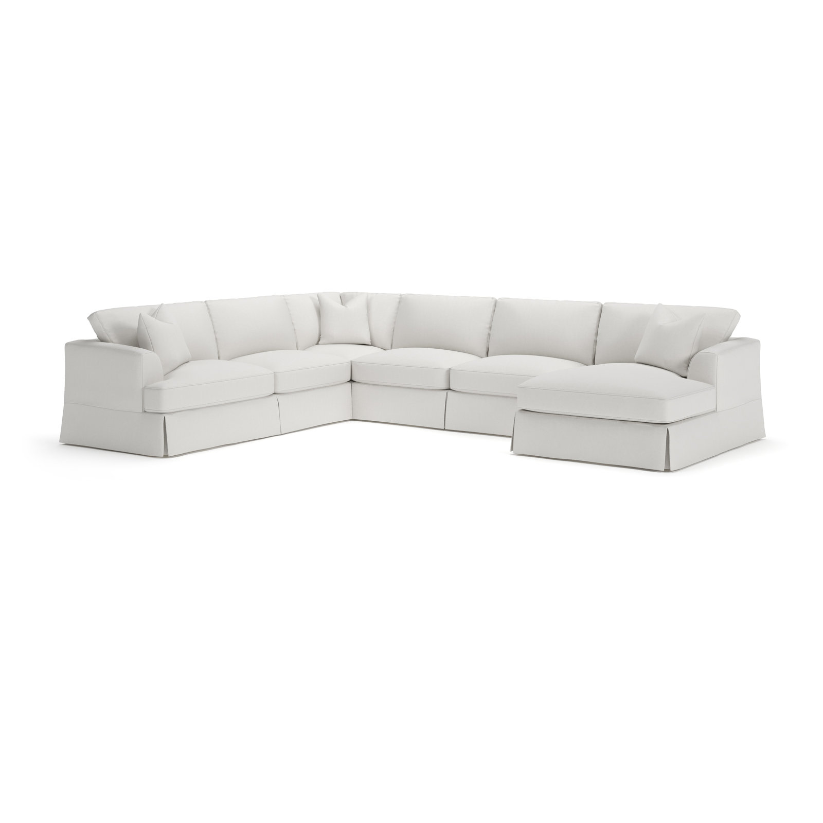 Lucia 151" W U-Shaped Sectional, Right Hand Facing, Macarena Beige