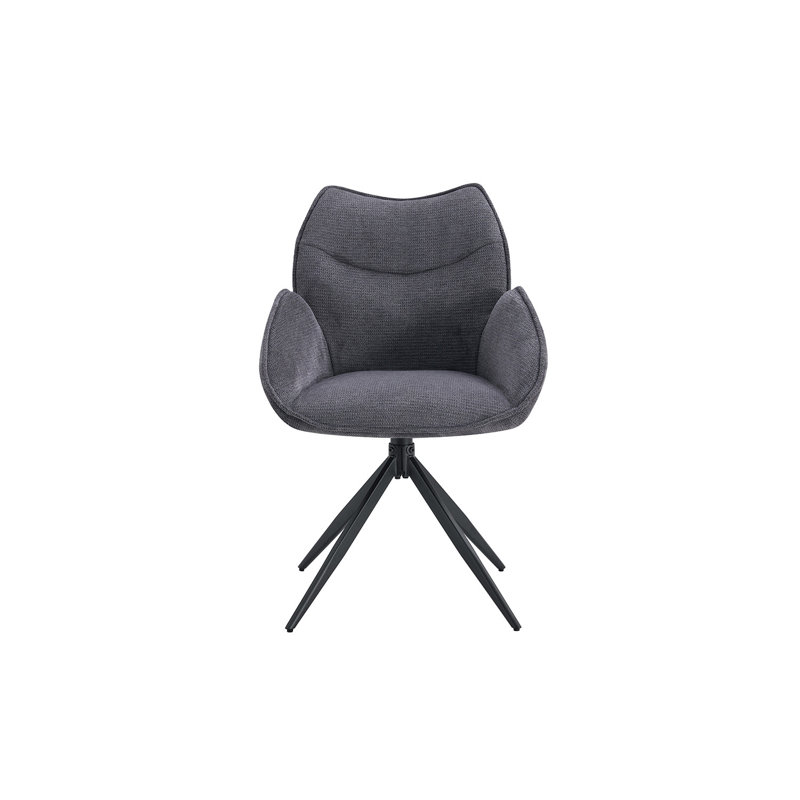 Vail 50.5cm H Upholstered Metal Side Chair, Grey