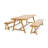 Outdoor 3-Piece Picnic Table Set, Contemporary Acacia Wood Patio Dining Set With Benches - All-Weather & Compact For Balcony, Deck, Camping