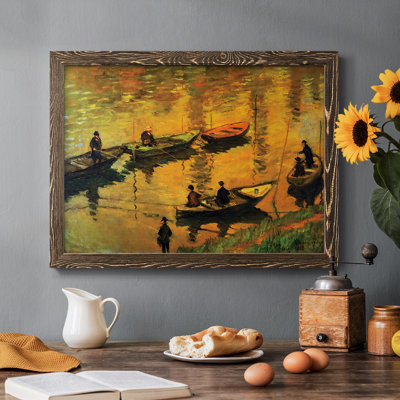 Anglers on the seine at Poissy, 1882, reproduction d'art sur toile