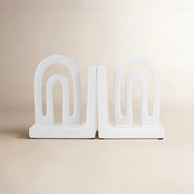 Arched Ceramic Decorative Bookends