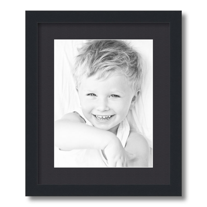 Matte Picture Frame with Mat, Black