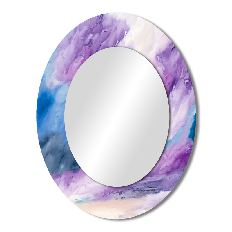 Miroir mural violet violet à l'horizon, 43 po x 33 po