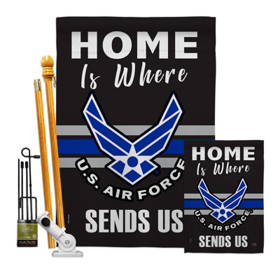 Double Sided 40'' H x 28'' W Polyester Flag Set