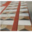 Marbre 12 x 24 Waterjet, or blanc, rouge, gris, 4 couleurs, marbre naturel, pour le sol et le mur, carrelage en marbre poli, pierre naturelle, marbre véritable, marbre véritable, 1 boîte chaque motif, 2 pièces