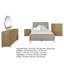 Ensemble de chambre avec grand lit 5 pièces Fij, miroir de commode, brun sable, revêtement gris-114566276-114566277