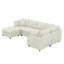 Canapé modulaire en forme de U 127 "avec repose-pieds mobile, canapé d'angle modulaire en chenille 6 places avec structure en bois de pin-25729822