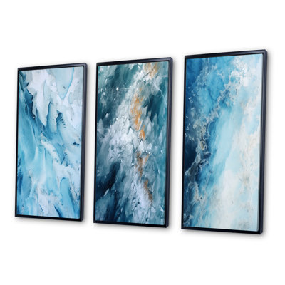 " Aerial View Of Artic Glacier Landscape V " 3 - Pieces