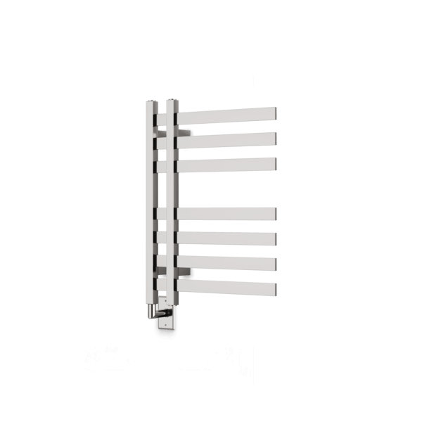 Lioni Wall Mount Electric Towel Warmer, 27" H x 20" W x 3.5" D, Brushed Nickel