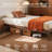 12 Inch Solid Wood Platform Bed Frame，Wooden Bed Frame with No Box Spring Needed-346841857-346841916