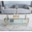 50" W Rectangle Modern Stainless Steel Coffee Table-114232685