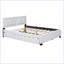 Grand lit plateforme tapissier avec tête de lit et gigogne simple-97841722