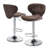 Anaum Velvet Bar Stools, Adjustable Swivel Counter Height Barstools Dining Chairs with Chrome Base-1387754582