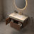 36" Wall-Mounted Bathroom Vanity With Sink, Plywood Cabinet With Drawer & Door, Travertine-Pattern Sintered Stone Countertop, Pre-Assembled-2145271481