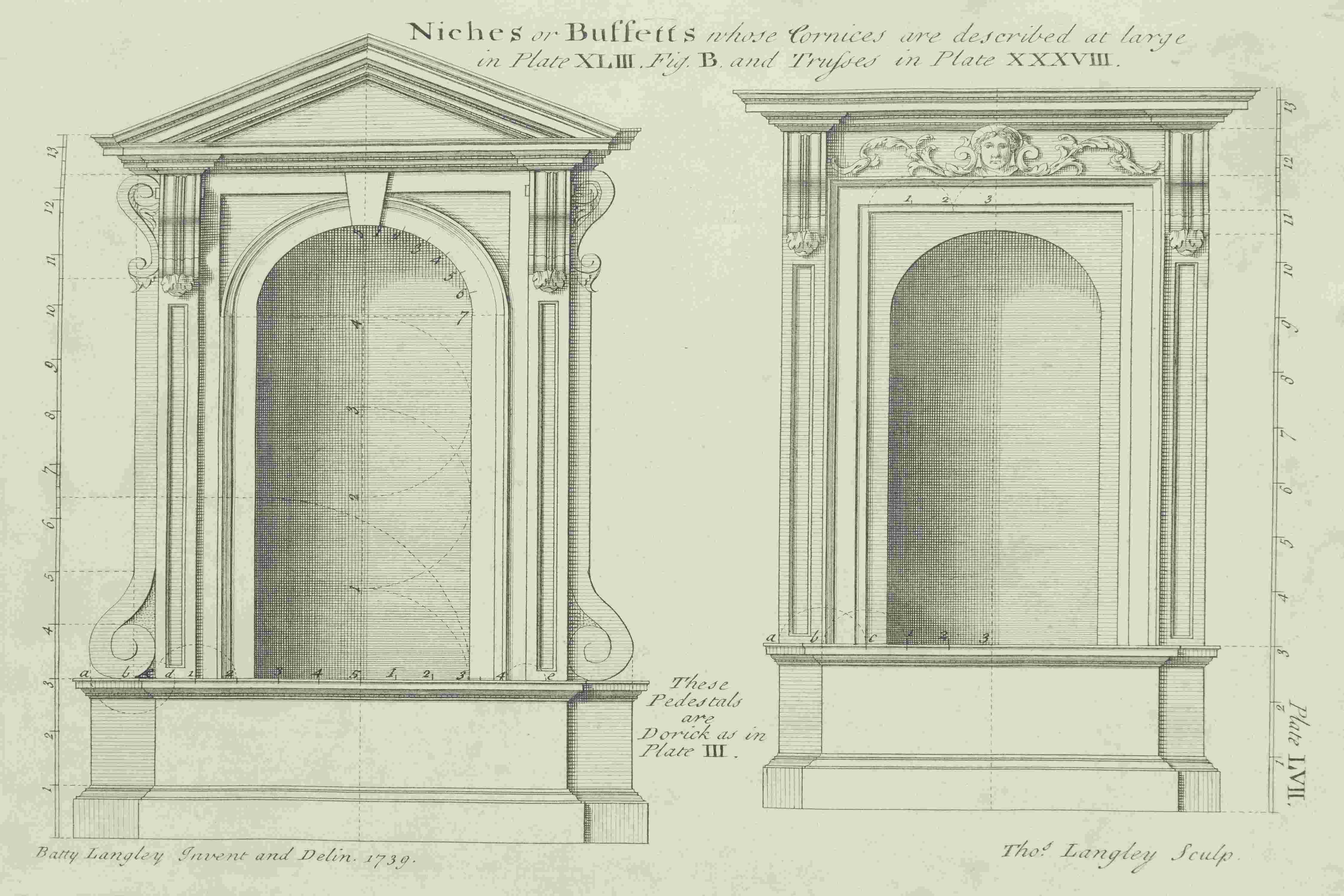 Williston Niches Or Buffets On Canvas by Langley Drawing Print