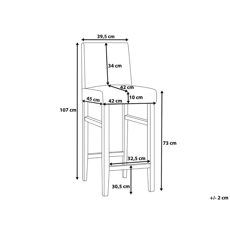 Woodhollow Upholstered Counter Stool with Solid Wood Frame