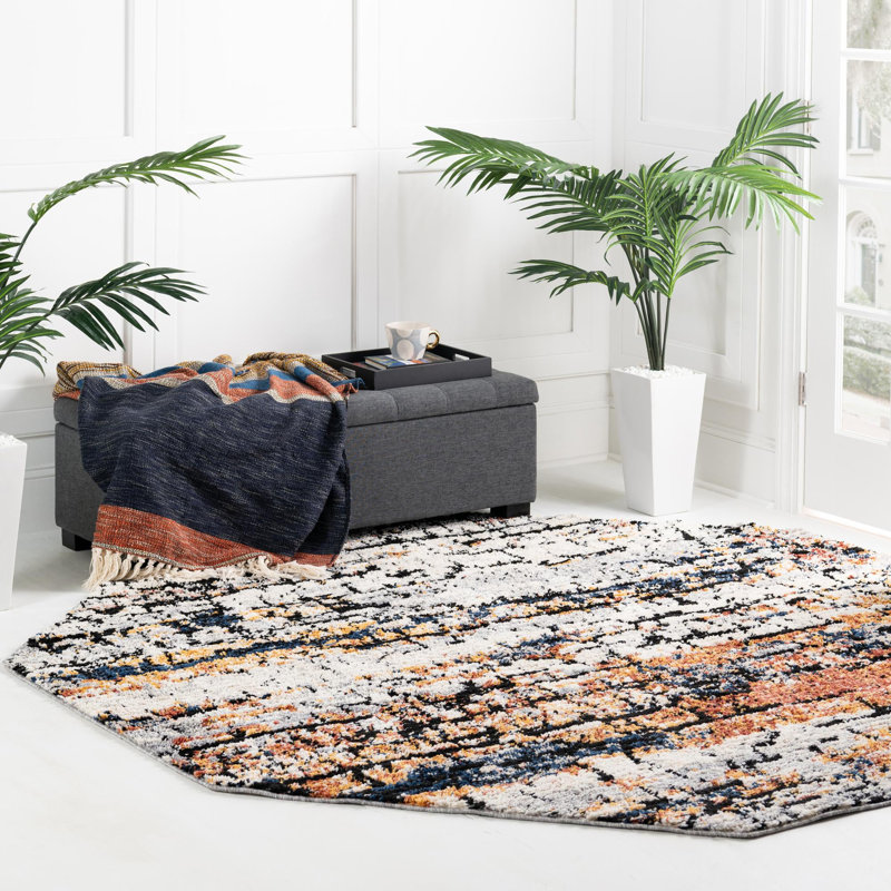 Tucson Abstract Indoor Rug, Octagon 7' x 7'