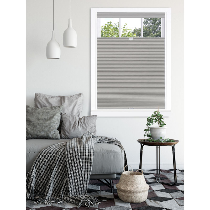 Store alvéolaire semi-diaphane, l 39 po x L 64 po, Gris tourterelle