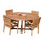 6 Seats 7 Pcs Grade-A Teak Wood Dining Set: 72" Round Table And 6 Leveb Stacking Arm Chairs #11LV1706-99872131