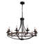 10-light wagon wheel chandelier, Havalah candle style