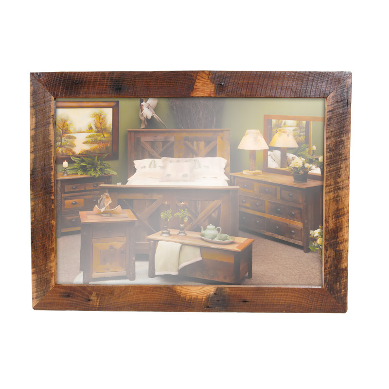 Miroir Fireside Lodge Barnwood - cadre seulement - l 32 po x H 36 po, 32 po x 36 po