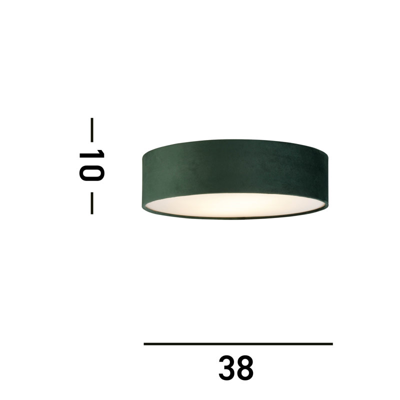 Ofra Acrylic Flush Mount, Green