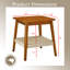Table d'appoint Mid-Century Boho - 23 po avec tablette de rangement tissée-1836325651