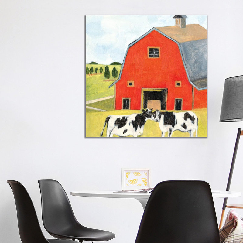 House In The Field II by Melissa Wang - Wrapped Canvas Painting, 93.98 cm H x 93.98 cm W x 1.91 cm D