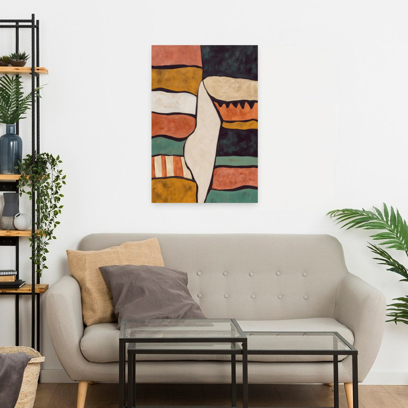 «Abstract Terrain II», art moderne abstrait cheval, H 24 po x l 16 po