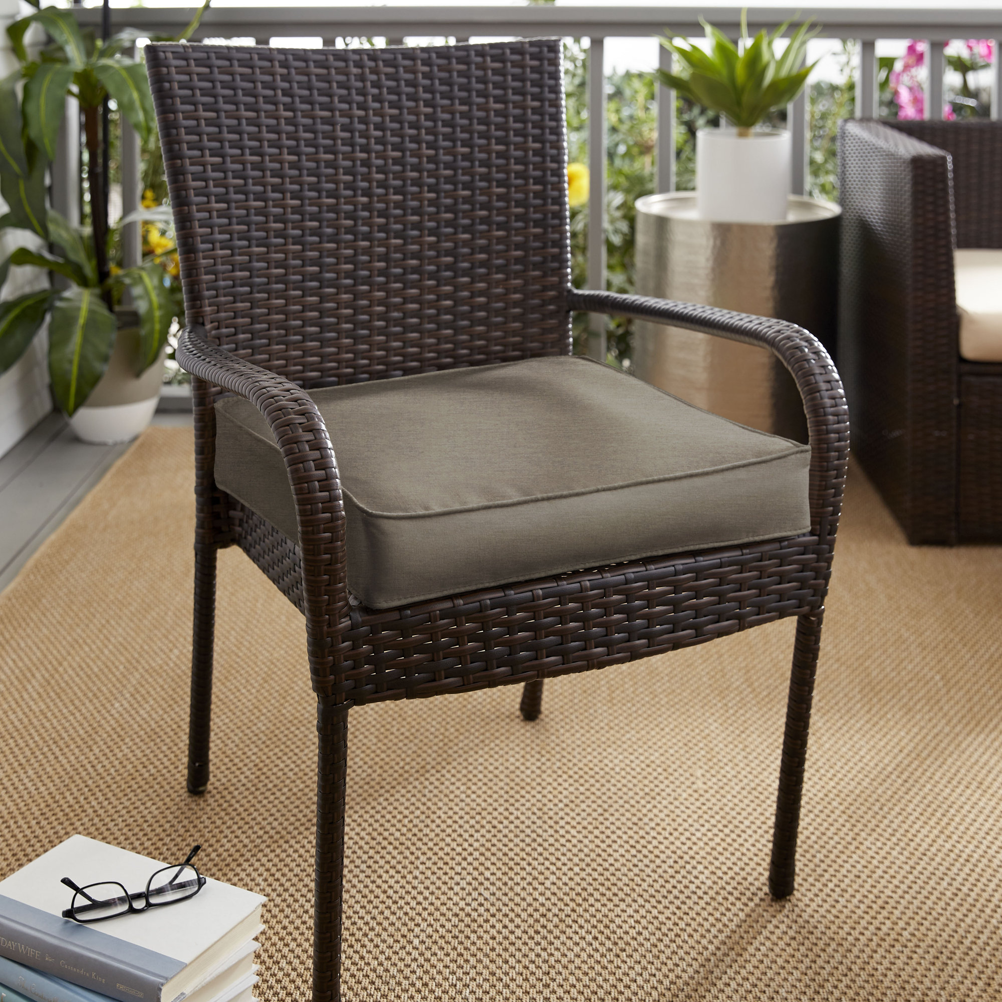 Indoor/Outdoor Sunbrella Seat Cushion, 20" W x 20" D