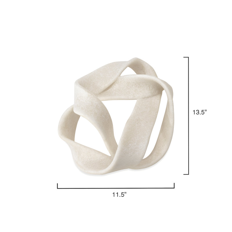 Objet de table Devises Tangled, Blanc cassé