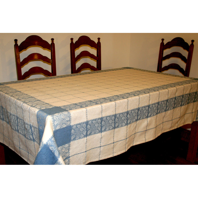 Berry Leaf Jacquard Tablecloth, 60" W x 60" L