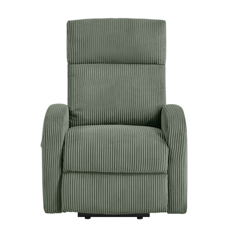 Contemporary Power Lift Chair Recliner With Plush Corduroy Upholstery, Comfort Side Pocket, And Plywood Frame For Living Room
