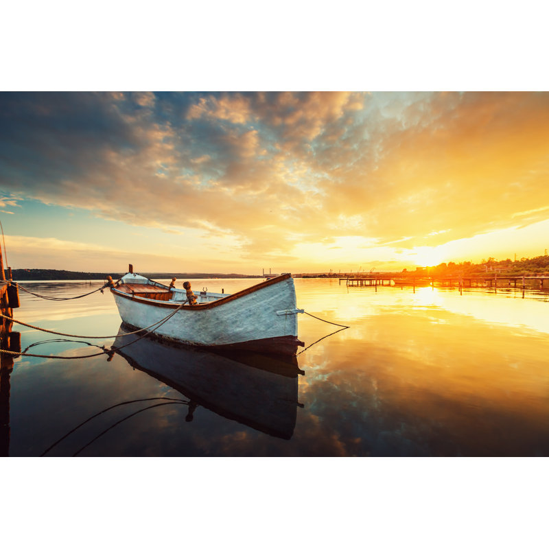 Magnifique coucher de soleil - reproduction sur toile tendue, H 8 po x l 12 po x P 1 po