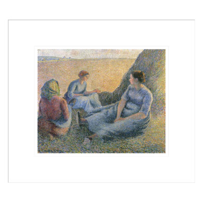 «Haymakers Resting» par Camille Pissarro, impression giclée sur cadre