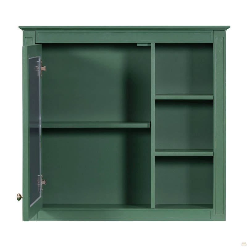 Armoire à pharmacie 30 po x 28 po, armoire de rangement murale pour salle de bain, armoire murale moderne avec miroir, armoire à pharmacie, armoire à miroir avec 3 tablettes ouvertes (meuble-lavabo non inclus)