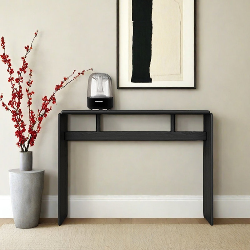 Table d'entrée en chêne massif de style Wabi-Sabi, H 31,5 po x l 39,4 po x P 11,8 po