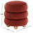 Dalisha 17" Velvet Round Ottoman-96097017-96097016