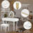 40" Modern Vanity Table Set With Mirror Touch Screen Lighted Mirror, Dressing Table And Cushioned Stool Set With 2 Large Drawers, White