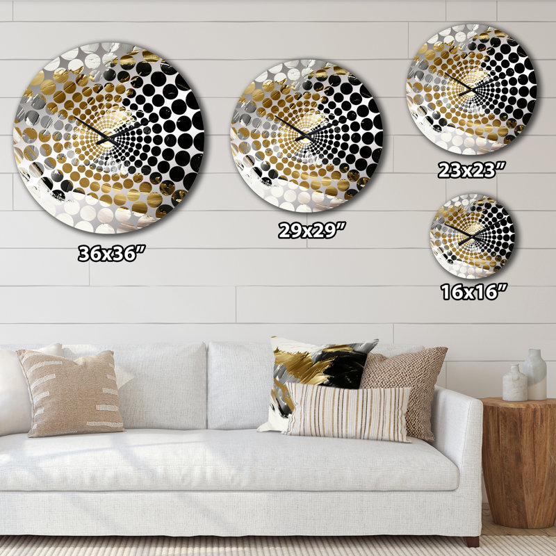 Lothar - Horloge murale peinture abstraite, Petit