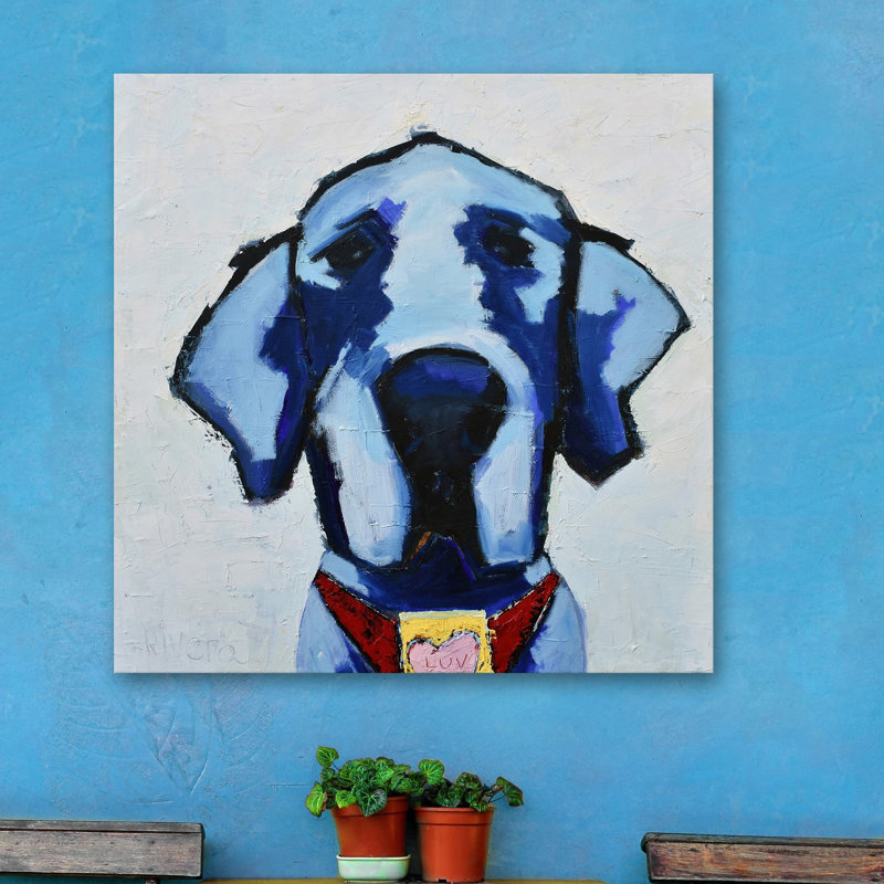 « luv », reproduction d’art sur toile tendue, H 32 po x l 32 po x P 1,5 po