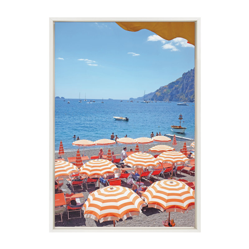 «Arienzo Beach Club» par Rachel Bolgov, reproduction d'art sur toile encadrée