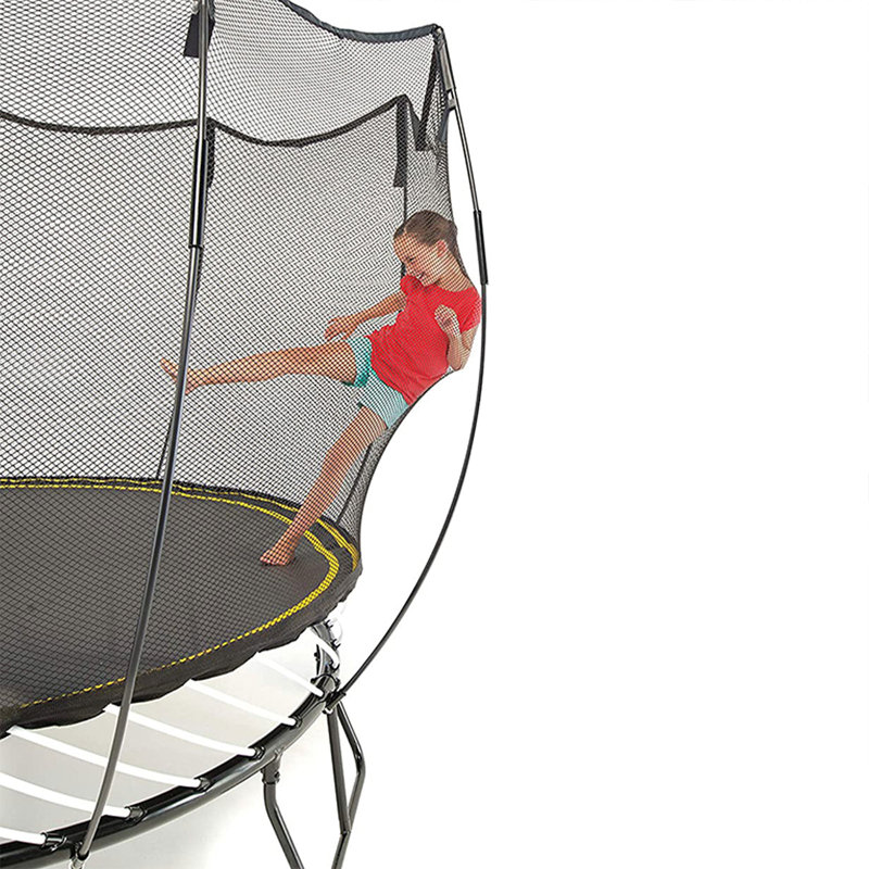 Black Medium Oval Springless Trampoline with Safety Enclosure
