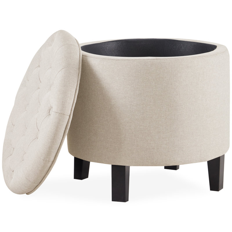 Repose-pieds Kallenbach, Noir, Beige