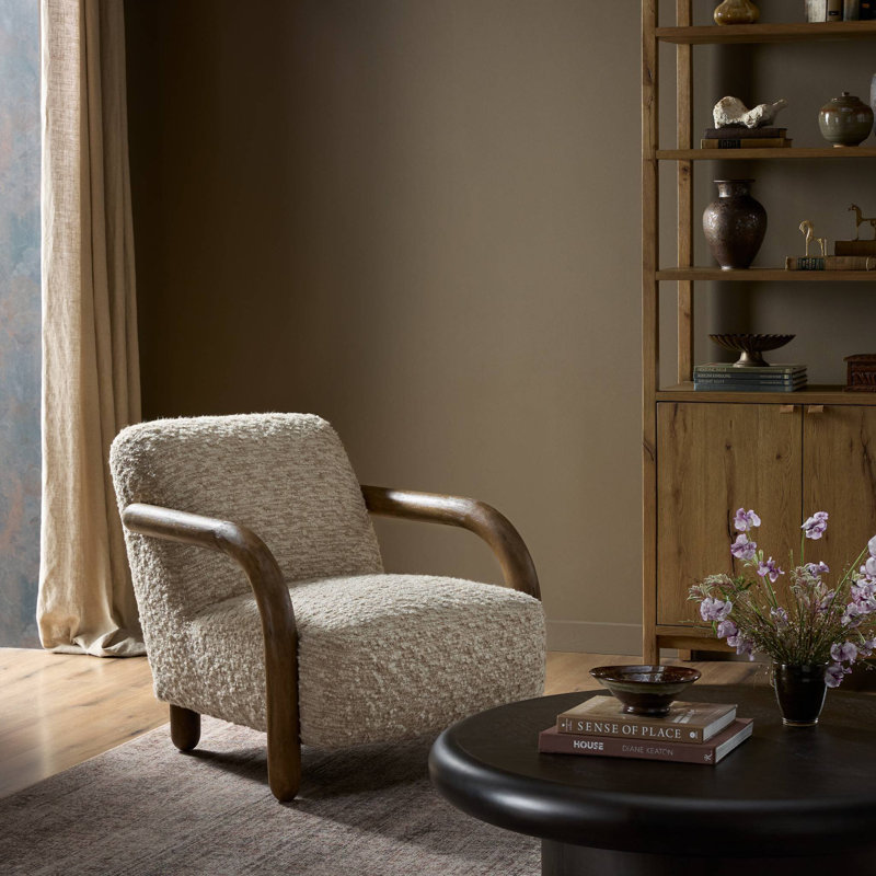 Aniston Chair, Andes Toast Polyester, Burnt Birch, Burnt Birch
