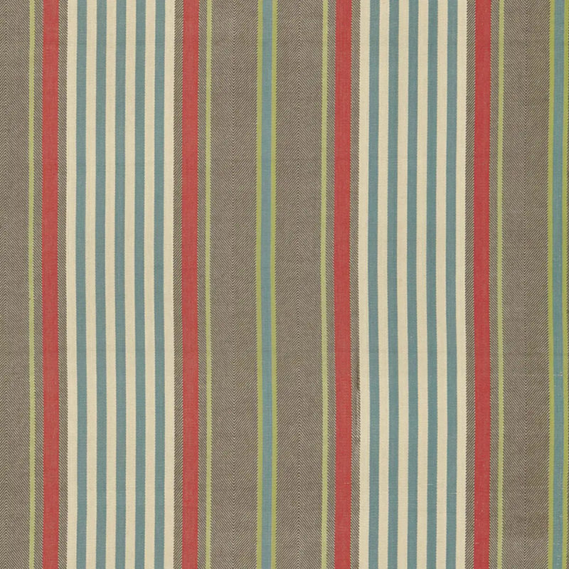 Minzer Cotton Stripe Fabric, Red Earth