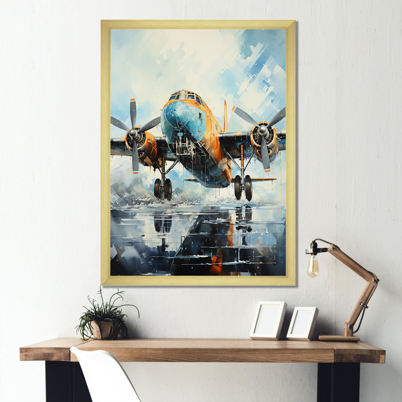 Vol de la liberté - impressions sur toile militaire, H 44 po x l 34 po x P 1,5 po, Cadre doré simple